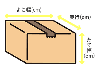 着払いでお送りいただけるサイズ